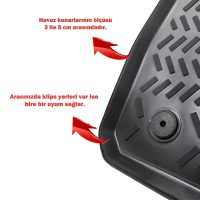 Leader VW Passat B6-B7 2006-2014 Arası 3D Havuzlu Paspas Siyah - Görsel 2