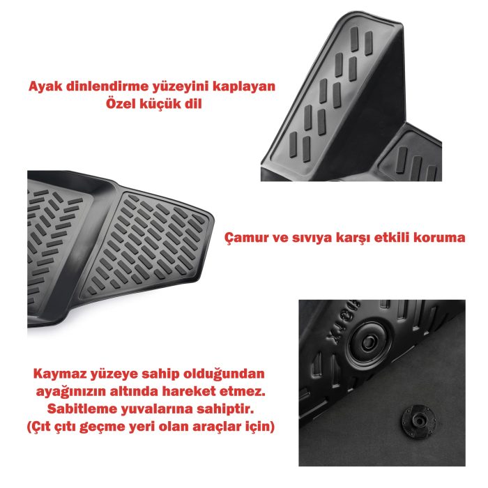 Ford Connect 2014-2020 3D Paspas+Bagaj Havuzu Seti