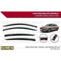 Niken Ford Focus 2019-2021 Kromlu Cam Rüzgarlığı 4 lü