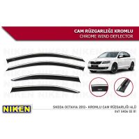 Niken Skoda Octavia 2012-Sonrası Kromlu Cam Rüzgarlığı 4 lü