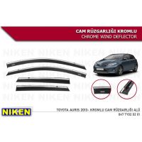 Niken Toyota Auris 2013-Sonrası Kromlu Cam Rüzgarlığı 4 lü