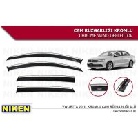 Niken Volkswagen Jetta 2011-Sonrası Kromlu Cam Rüzgarlığı 4 lü