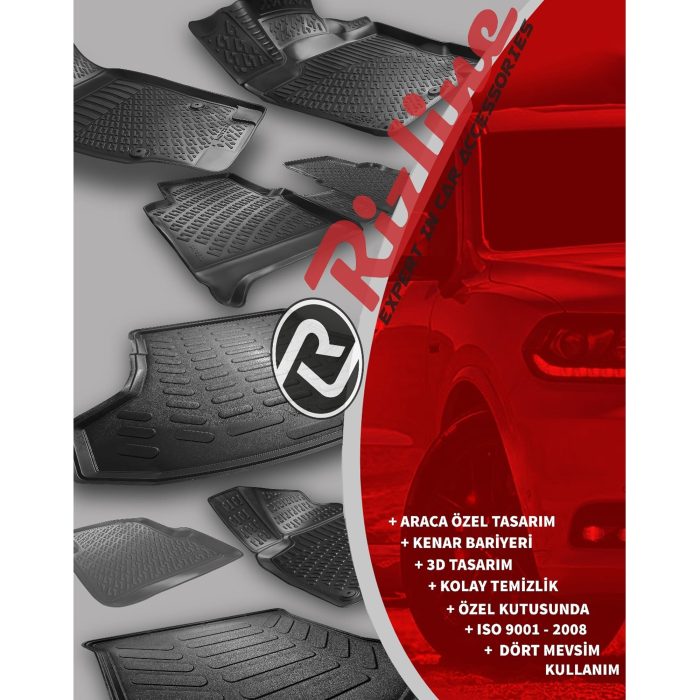 Rizline Honda Civic 2007-2011 BEJ 3D Paspas+Bagaj Havuzu Seti