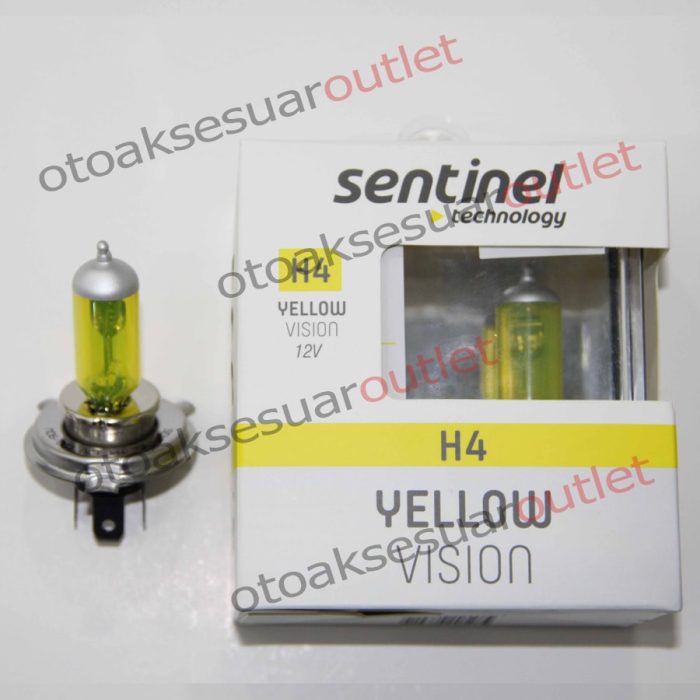 Süper Sarı Işık 12V Ampül Sentinel H4